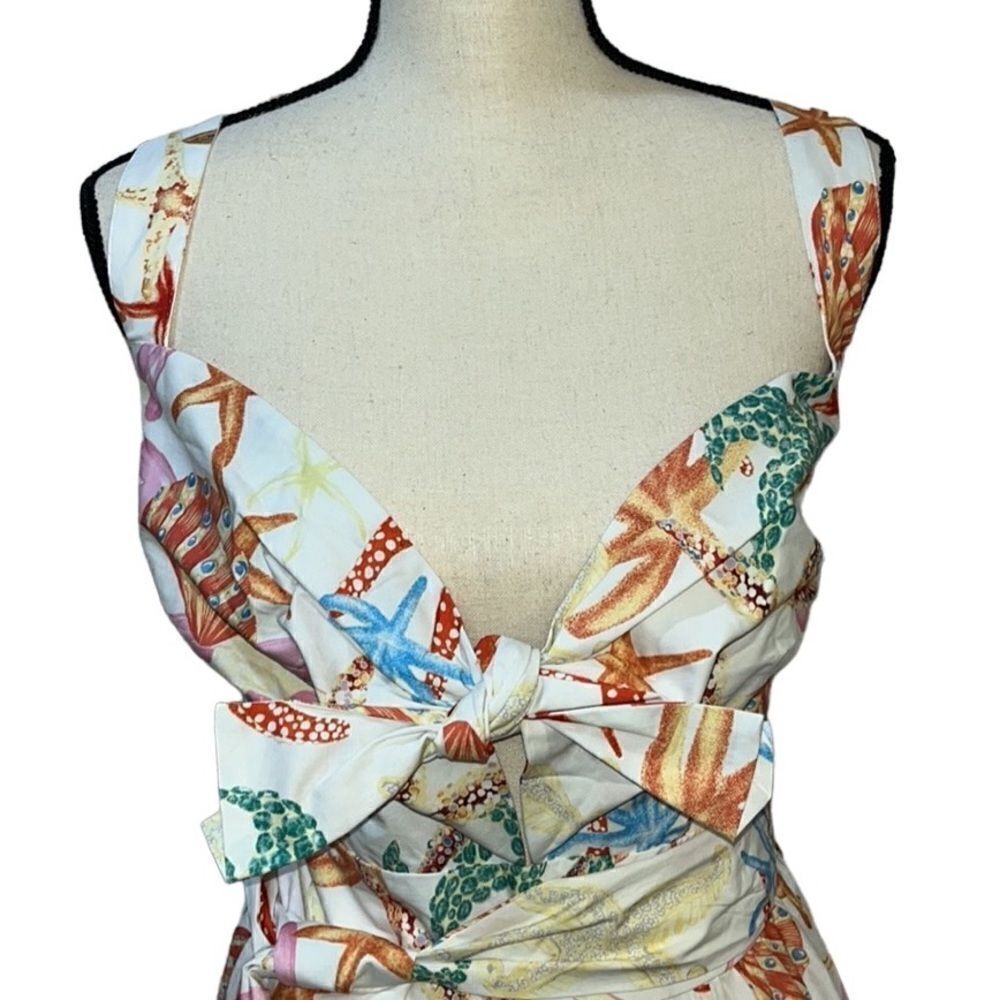 FTF Sleeveless Flair Seashell Print Dress - Picture 6 of 14
